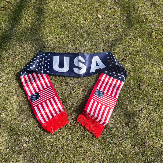 Patriotic Double-Sided Flag Scarf